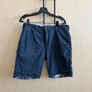 Tailor Vintage Navy Blue/Plaid Reversible Men's Shorts